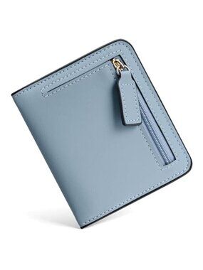 Women’s Small Slim Leather Wallet with RFID Protection Compact